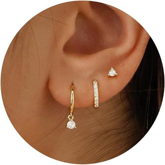 Damen Ohrstecker im eleganten Design mit funkelnden Zirkonia Shop Nory