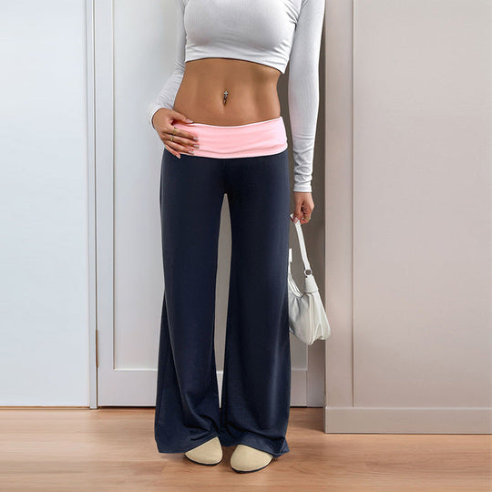 Damen Sportliche Freizeithose mit weitem Bein