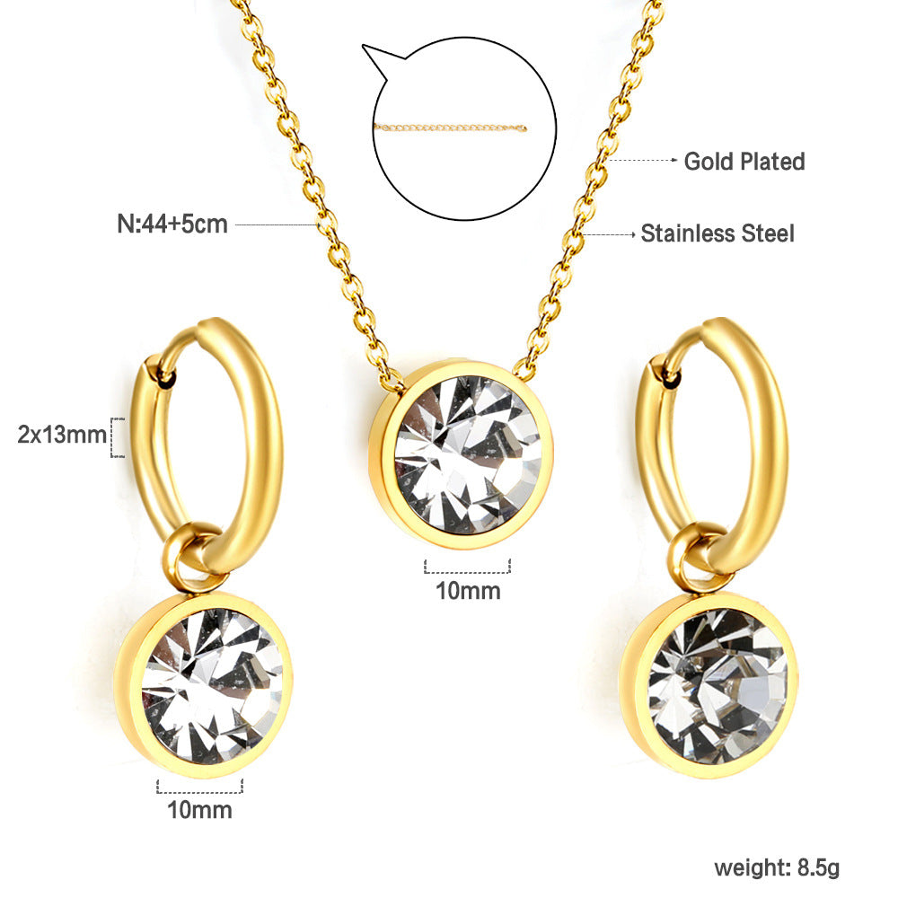 Damen Schmuckset mit Edelstahl Schmuckstücken und eleganten Perlenanhängern Shop Nory