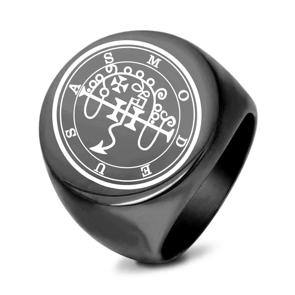 Herren Siegelring mit kunstvollem magischen Symbol Shop Nory