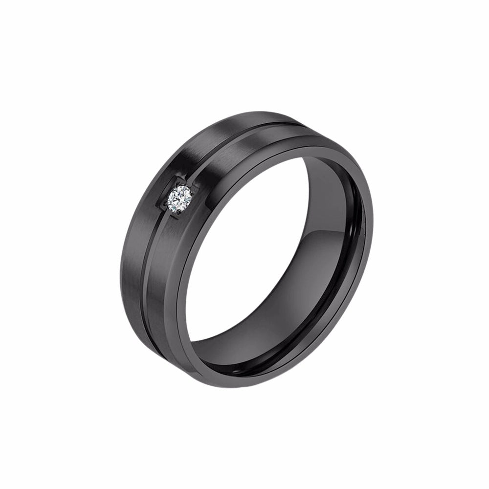 Herren Ring mit elegantem minimalistischem Design und funkelndem Zirkonia Shop Nory