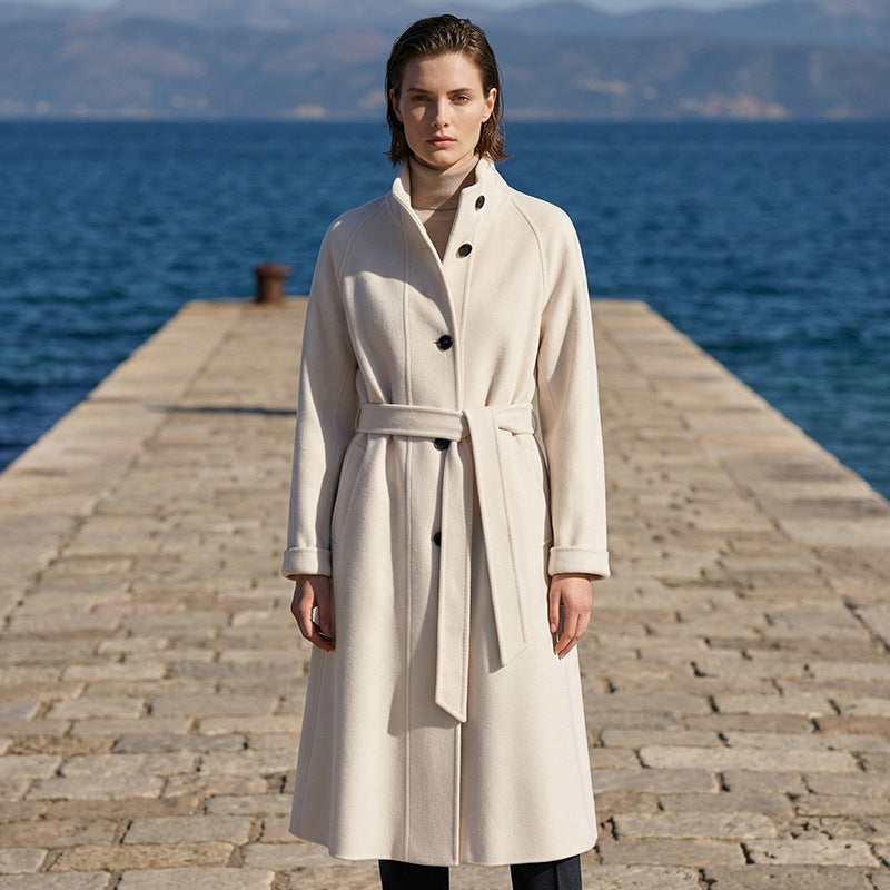 Damen Stylischer und eleganter Mantel mit hohem Kragen Shop Nory