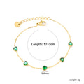 Damen Armband mit herzförmigen Kristallanhängern und verstellbarem Kettendesign Shop Nory
