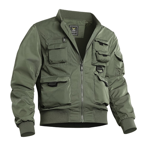 Herren Taktische Bomberjacke im Field‑Look mit modularen Außenfächern und elastischem Saum Shop Nory