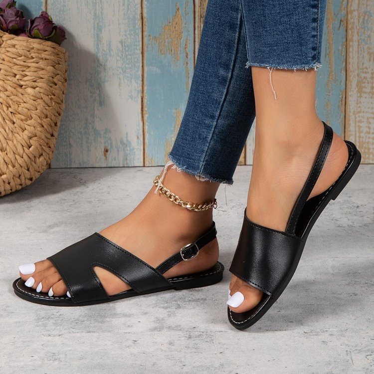 Damen bequeme Sandalen mit offenem Design und verstellbarem Riemen
