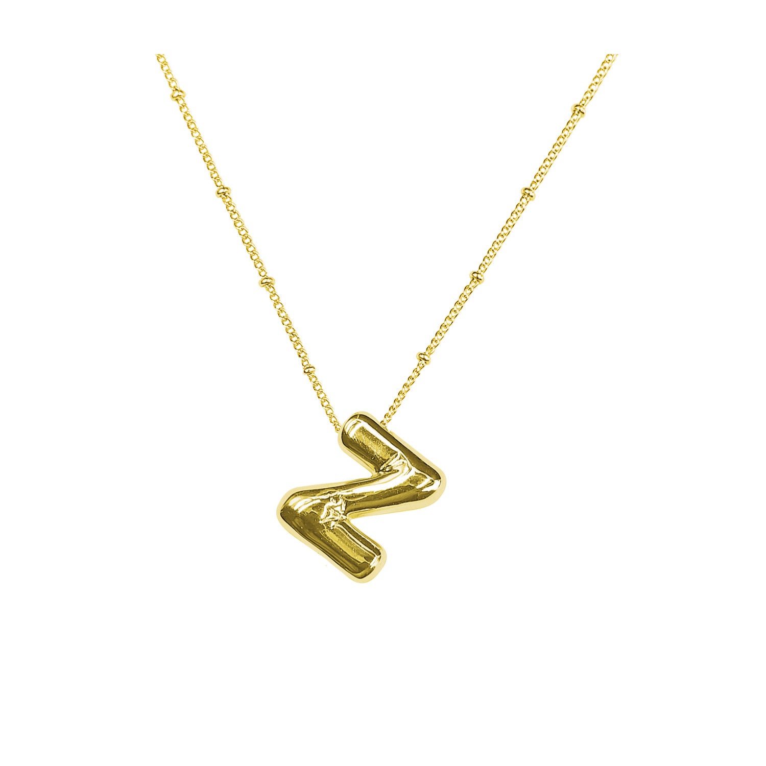 Damen Halskette mit geschwungenem Minimalisten-Anhänger und hochwertiger Gliederkette Shop Nory