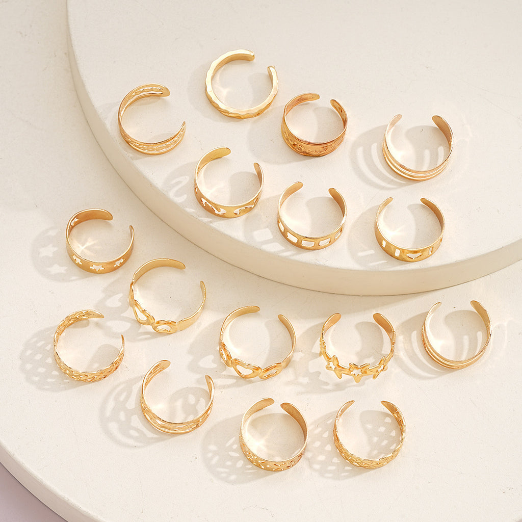 Damen Ring-Set mit einzigartigen Designs und funkelnden Akzenten Shop Nory