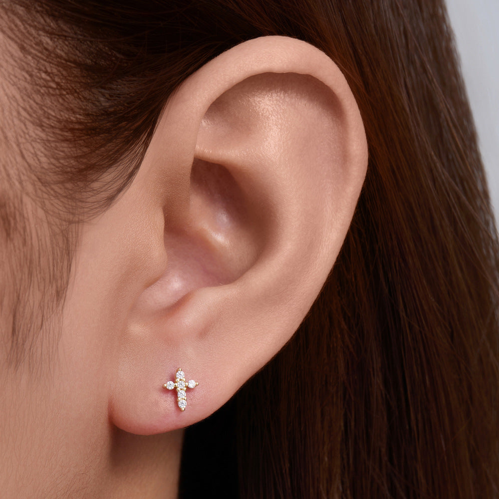Opalbesetzter Tropfen-Labretpiercing Aus Edelstahl