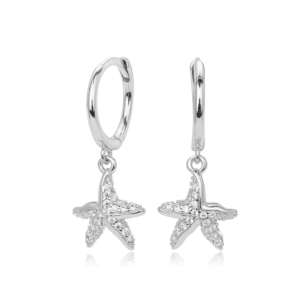 Damen Ohrhänger mit funkelndem Sternenanhänger und hochwertigem 925 Sterling Silber Shop Nory