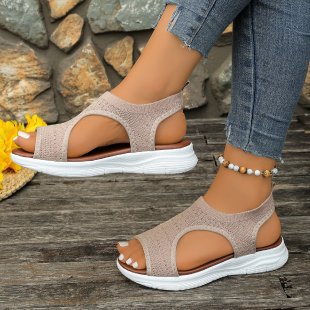 Damen Atmungsaktive Sandalen mit flexiblem Riemendesign und komfortabler Sohle Shopnory