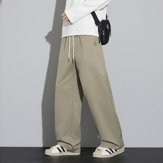 Herren Weite Relaxed‑Fit Stoffhose mit Tunnelzug & Bügelfalte Shop Nory