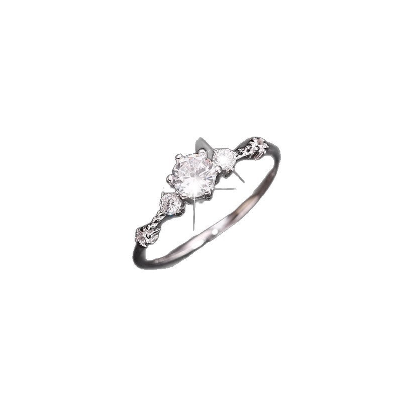 Damen zierlicher Ring mit funkelndem Zirkonia Shop Nory