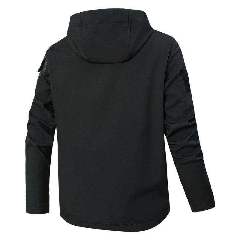 Herren Softshell-Tactical Jacke mit Fleece-Innenfutter, Kapuze und Multifunktionstaschen Shop Nory