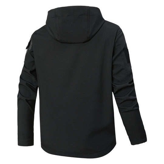 Herren Softshell-Tactical Jacke mit Fleece-Innenfutter, Kapuze und Multifunktionstaschen Shop Nory