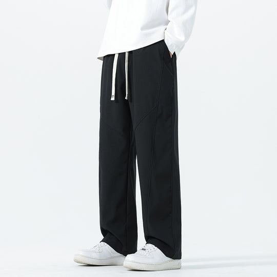 Herren Weite Relaxed‑Fit Freizeithose mit Tunnelzugbund und Teilungsnähten Shop Nory