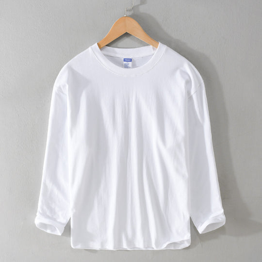 Unisex Langärmliges Premium-Basics-Langarmshirt aus Baumwollmix mit Rundhalsausschnitt Shop Nory