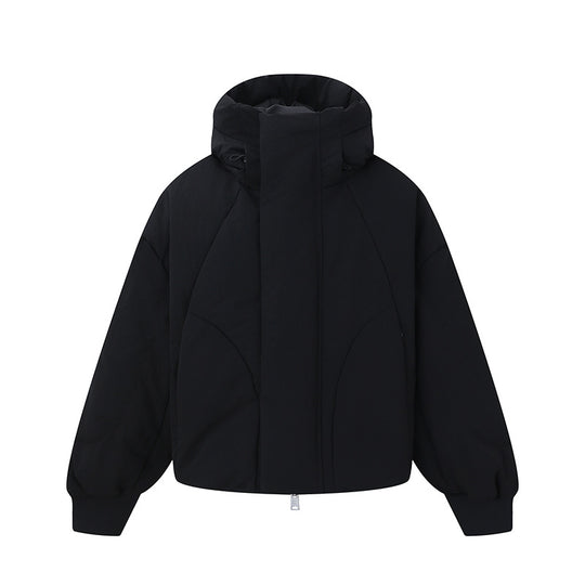 Damen Kurz geschnittene wattierte Steppjacke mit hohem Stehkragen und Ballonärmeln Shop Nory