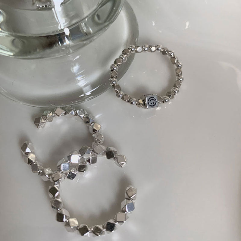 Damenring aus hochwertigem Edelstahl mit geometrischem Design Shop Nory