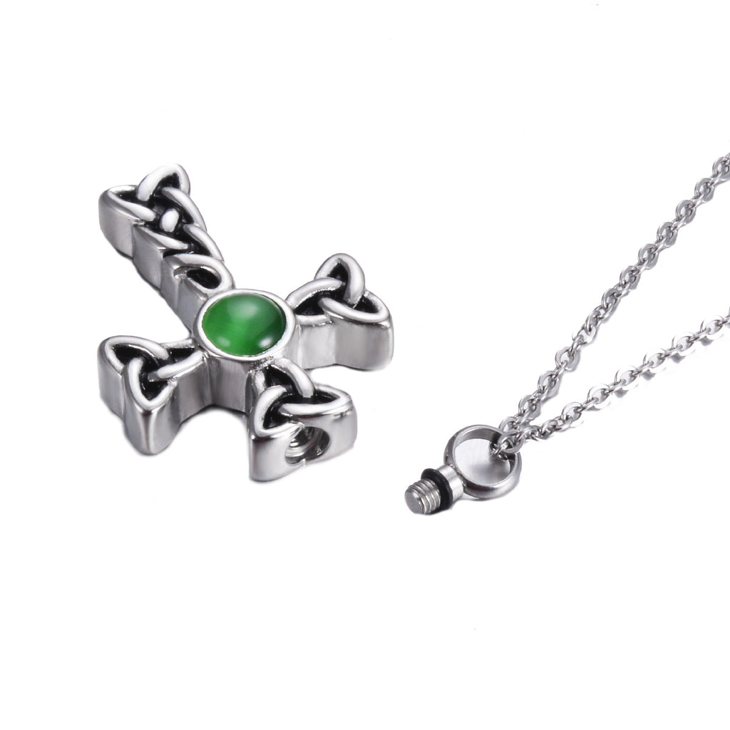 Damen Kreuzanhänger mit detailliertem keltischen Design und robustem Edelstahl Shop Nory