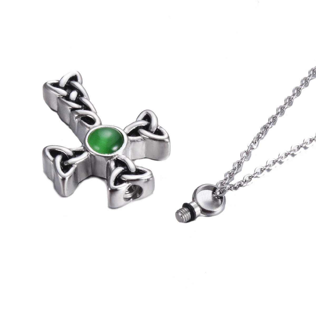 Damen Kreuzanhänger mit detailliertem keltischen Design und robustem Edelstahl Shop Nory