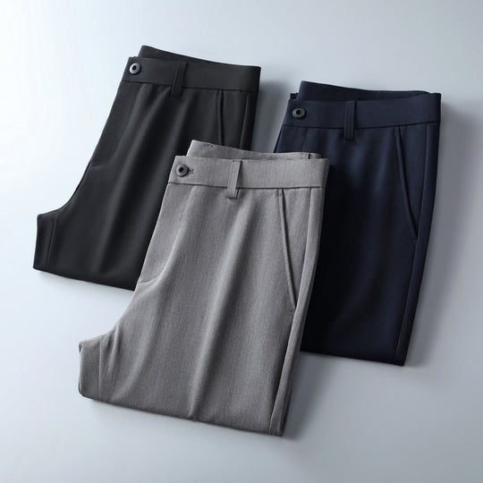 Herren Schmal geschnittene Anzughose aus Stretchtwill mit geradem Bein Shop Nory