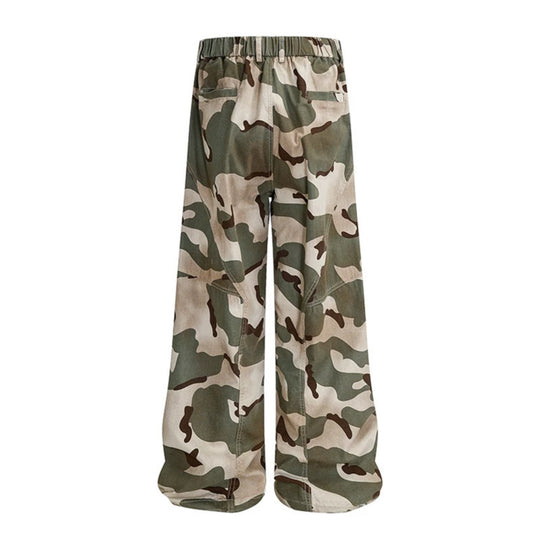 Damen weite Cargo‑Culotte‑Hose im Loose‑Fit mit Knie‑Patch und elastischem Bund Shop Nory