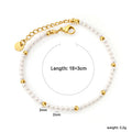Damen zartes Armband mit Perlen- und goldplattierten Akzenten Shop Nory