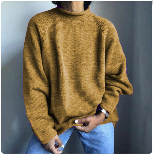 Damen nan kastiger Feinstrickpullover mit kurzem Stehkragen und Raglanärmeln Shop Nory