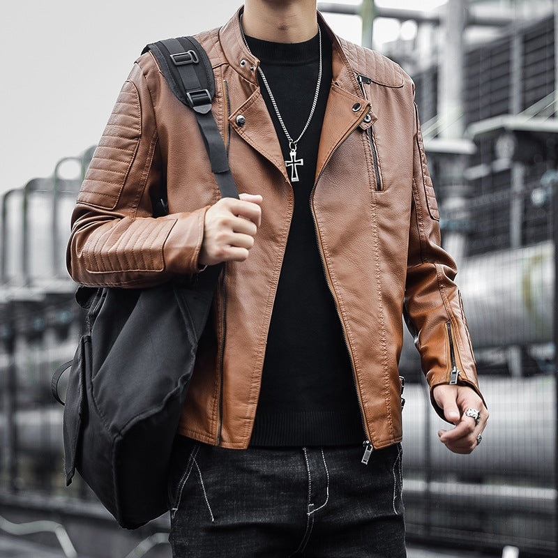 Herren Modische Bikerjacke aus Kunstleder Shop Nory 1787738599