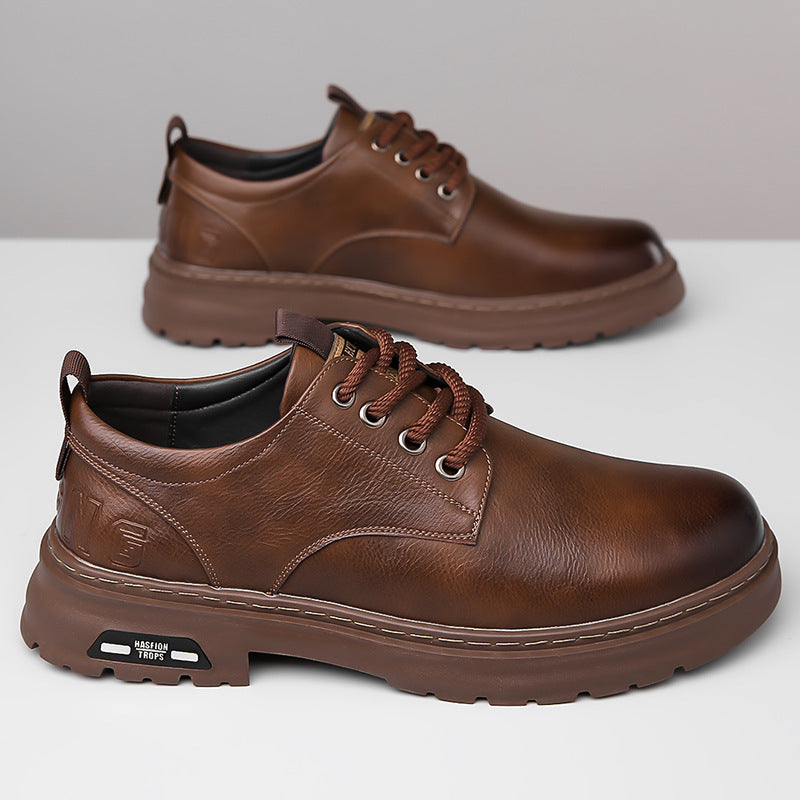 Herren Premium-Lederschnürschuhe mit ergonomischer Fußbett