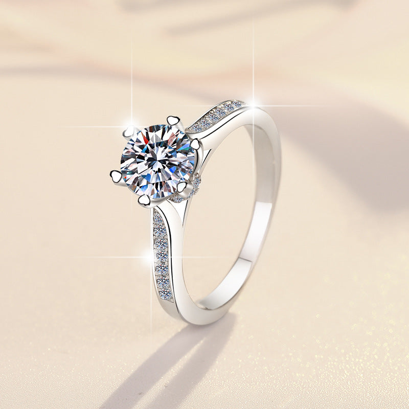 Damen Verlobungsring mit glitzerndem Zirkonia-Besatz Shop Nory