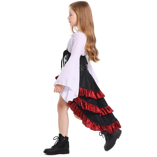 Mädchen Piratenkostüm mit schwingendem Rock und detailverliebtem Oberteil Shop Nory