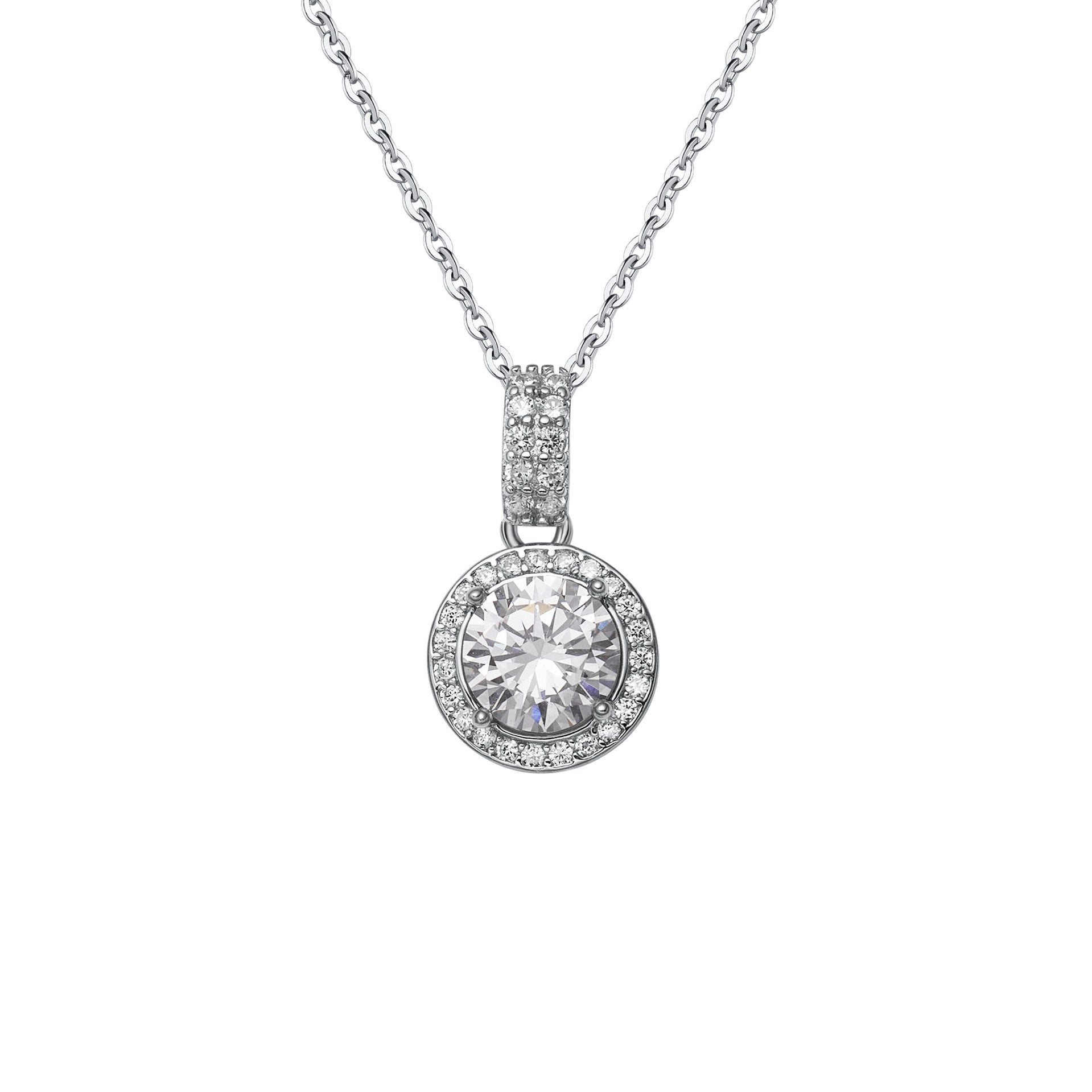 Damen Halskette mit funkelndem Kristallanhänger und elegantem Design Shop Nory