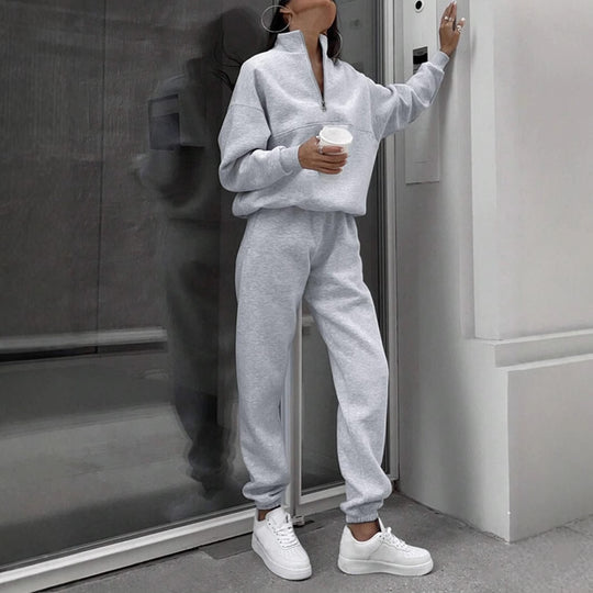 Damen nan weiches Lounge-Set mit weitem Sweatpullover und taillenhoher Jogginghose Shop Nory