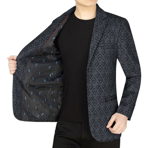 Herren Jacquard-Sakko mit geometrischer Struktur und teilgefüttertem Innenfutter Shop Nory