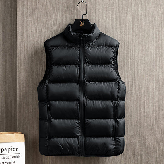 Herren Ärmellose Ultraleichte Stepp-Isolationsweste mit Hochkragen und seitlichen Reißverschlusstaschen Shop Nory