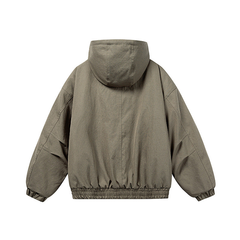 Unisex Kurz geschnittene Isolationsjacke im Boxy‑Cut mit Teddyinnenfutter und diagonal eingesetzten Reißverschlusstaschen Shop Nory