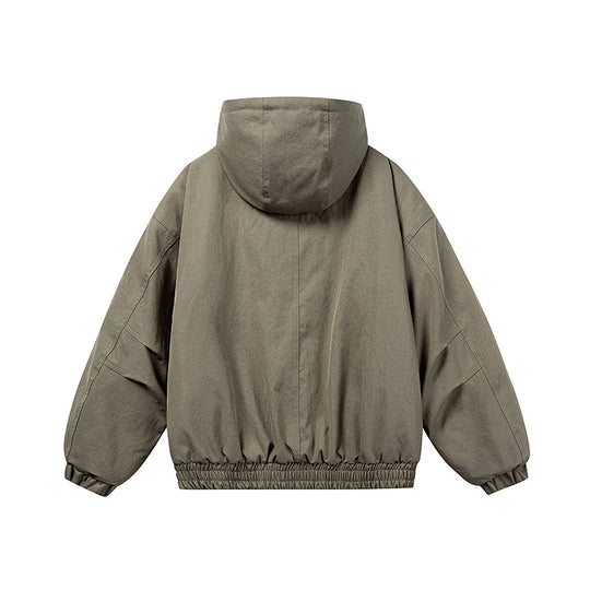 Unisex Kurz geschnittene Isolationsjacke im Boxy‑Cut mit Teddyinnenfutter und diagonal eingesetzten Reißverschlusstaschen Shop Nory