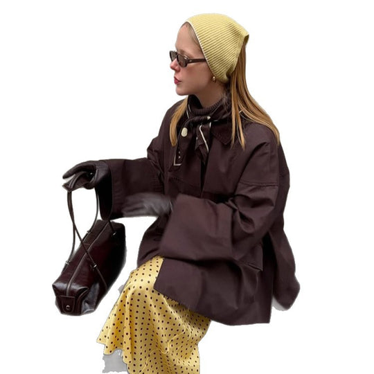 Damen Oversize Übergangsjacke mit Boxy-Schnitt und großen Eingrifftaschen Shop Nory
