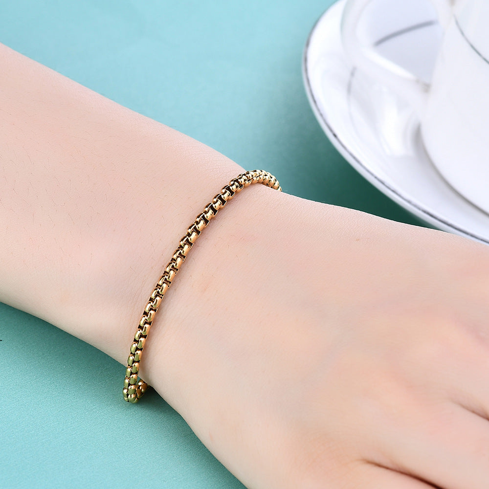 Damen Armband mit elegantem Gliederdesign und verstellbarem Verschluss Shop Nory
