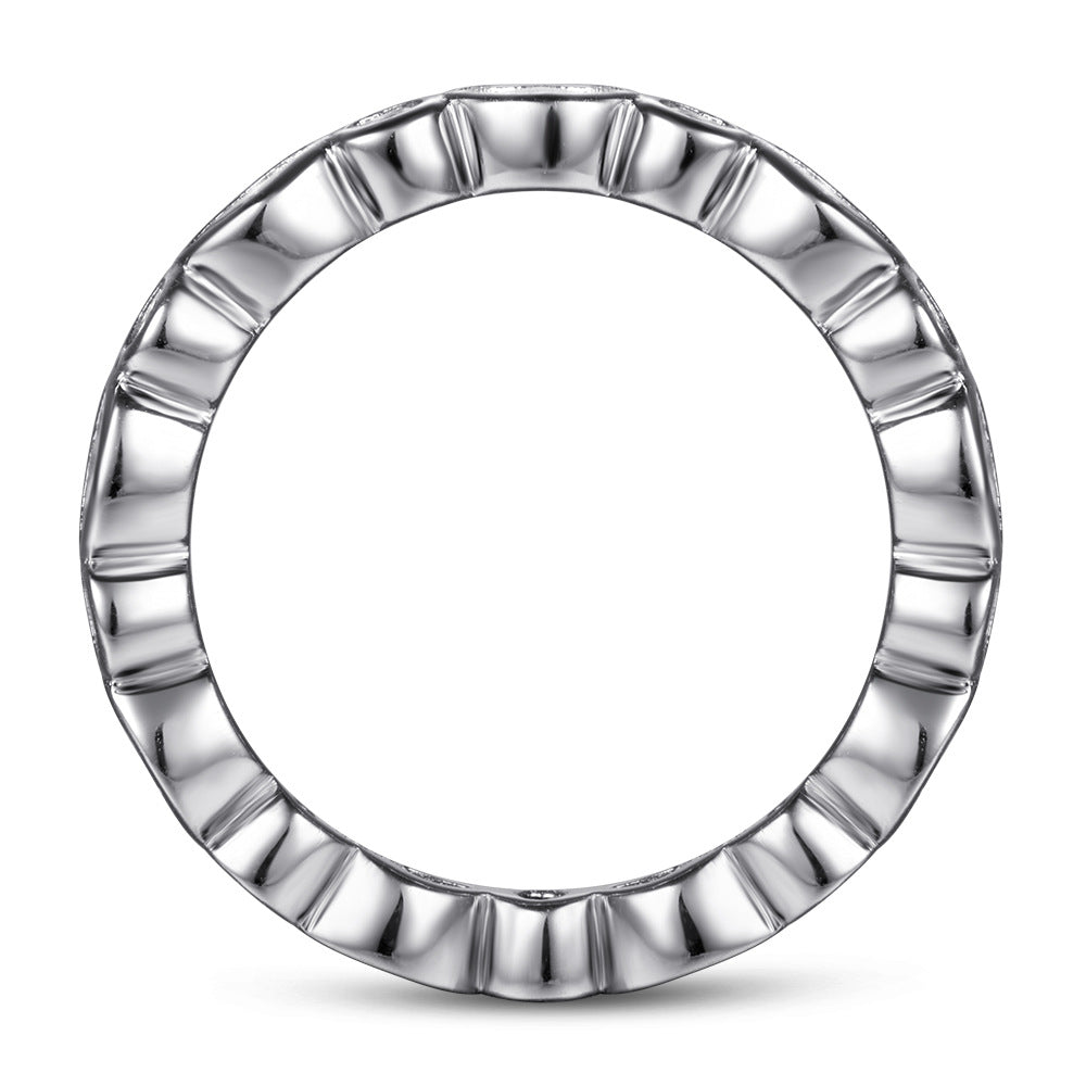 Damen Eternity Ring mit funkelnden Zirkonia-Steinen Shop Nory