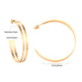 Damen elegante Creolen aus hochwertigem Edelstahl mit goldplattierter Oberfläche Shop Nory