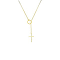Damen Halskette mit modernem Kreuzanhänger und eleganter Gliederkette Shop Nory