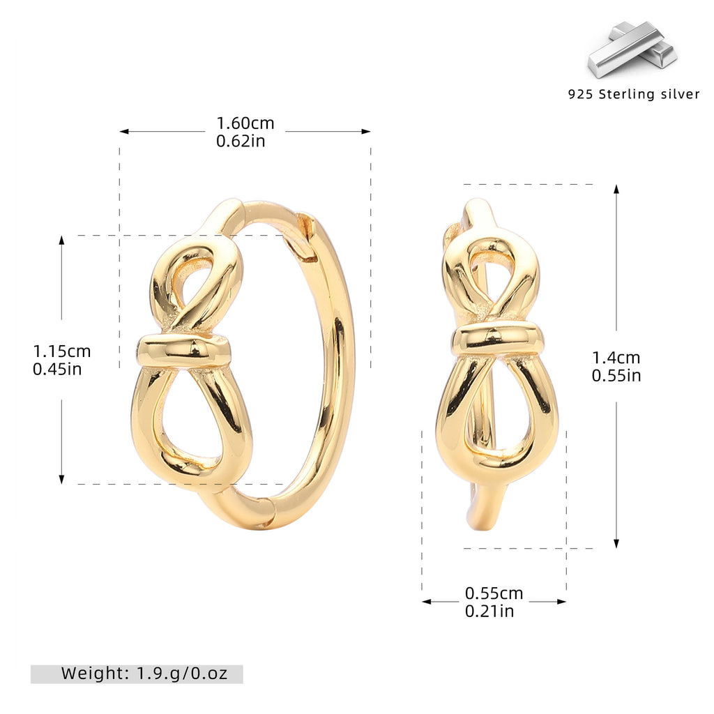 Damen Creolen mit verschlungenem Design Shop Nory