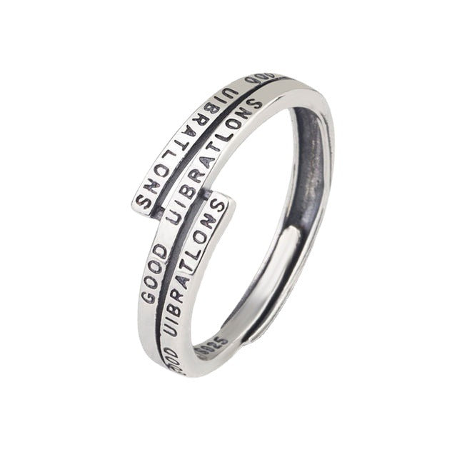 Damen Statement Ring mit eingraviertem Schriftzug Shop Nory