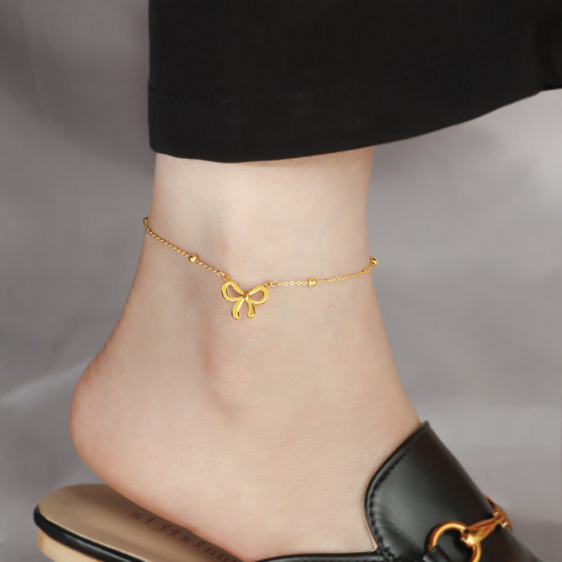 Damen Fußkette mit charmantem Schmetterlingsanhänger Shop Nory