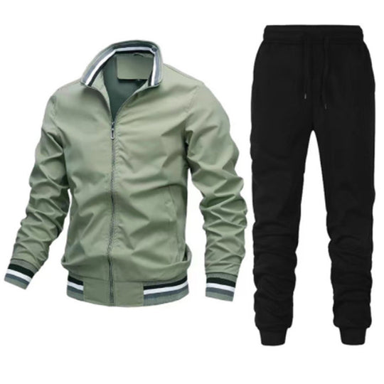 Herren nan sportlicher Freizeit Trainingsanzug Set mit Bomberjacke und elastischer Jogginghose Shop Nory