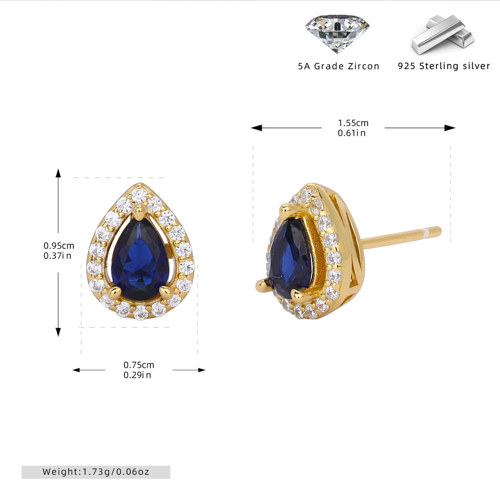 Damen Halskette mit tropfenförmigem Zirkonanhänger aus 925 Sterlingsilber und elegantem Design Shop Nory