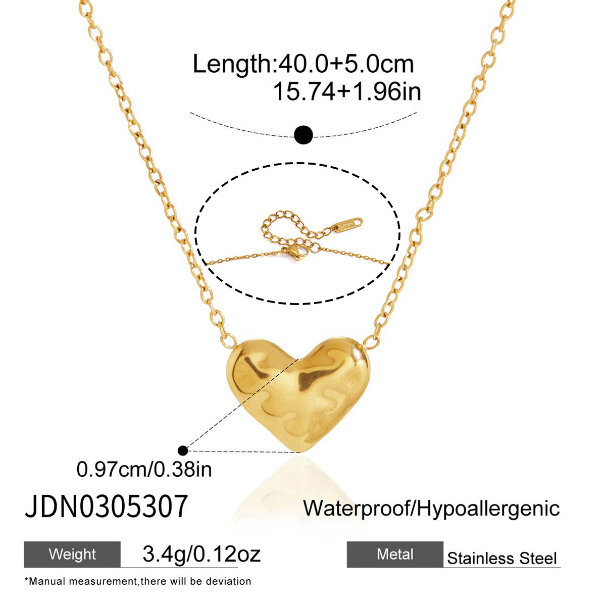 Damen Ohrringe im eleganten Herzdesign aus hypoallergenem Edelstahl Shop Nory