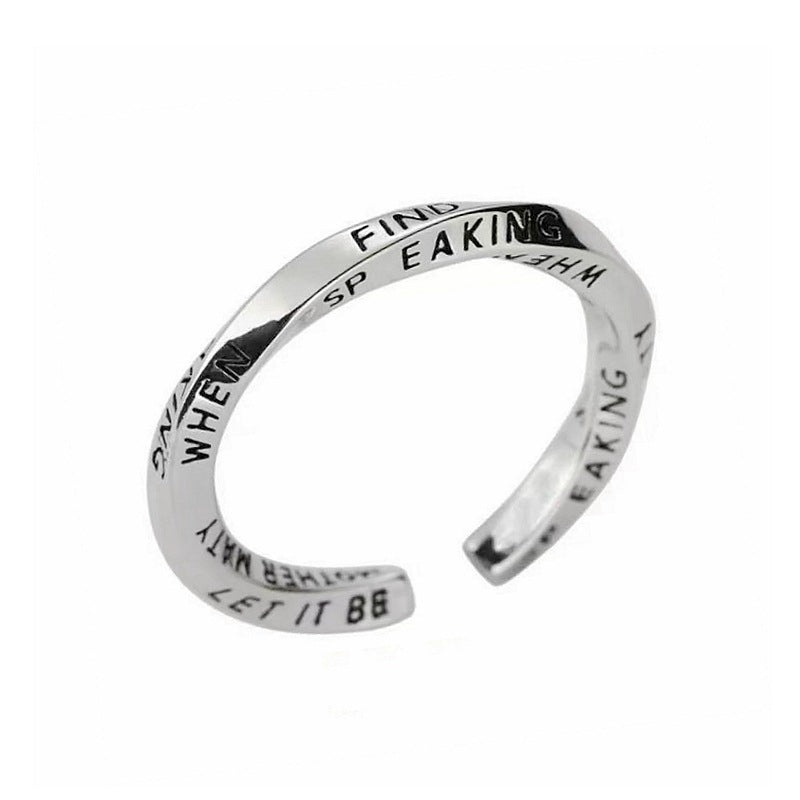 Damen Offener Ring mit inspirierendem Schriftzug Shop Nory